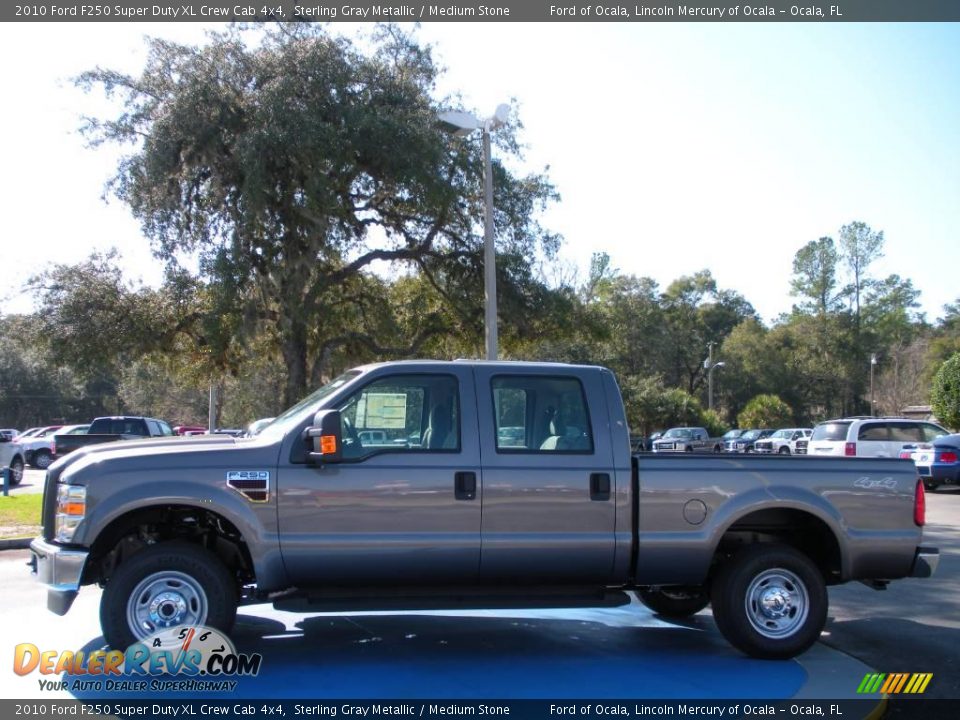 2010 Ford F250 Super Duty XL Crew Cab 4x4 Sterling Gray Metallic / Medium Stone Photo #2