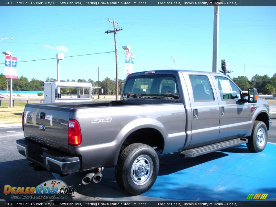 2010 Ford F250 Super Duty XL Crew Cab 4x4 Sterling Gray Metallic / Medium Stone Photo #3