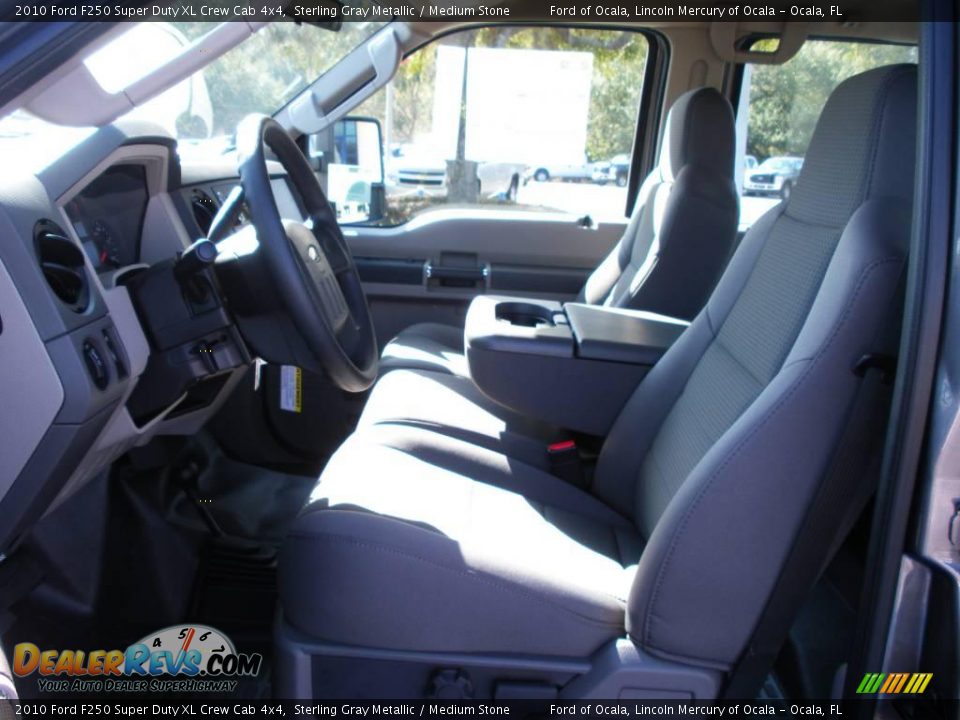 2010 Ford F250 Super Duty XL Crew Cab 4x4 Sterling Gray Metallic / Medium Stone Photo #4