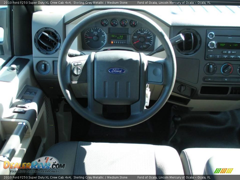 2010 Ford F250 Super Duty XL Crew Cab 4x4 Sterling Gray Metallic / Medium Stone Photo #6