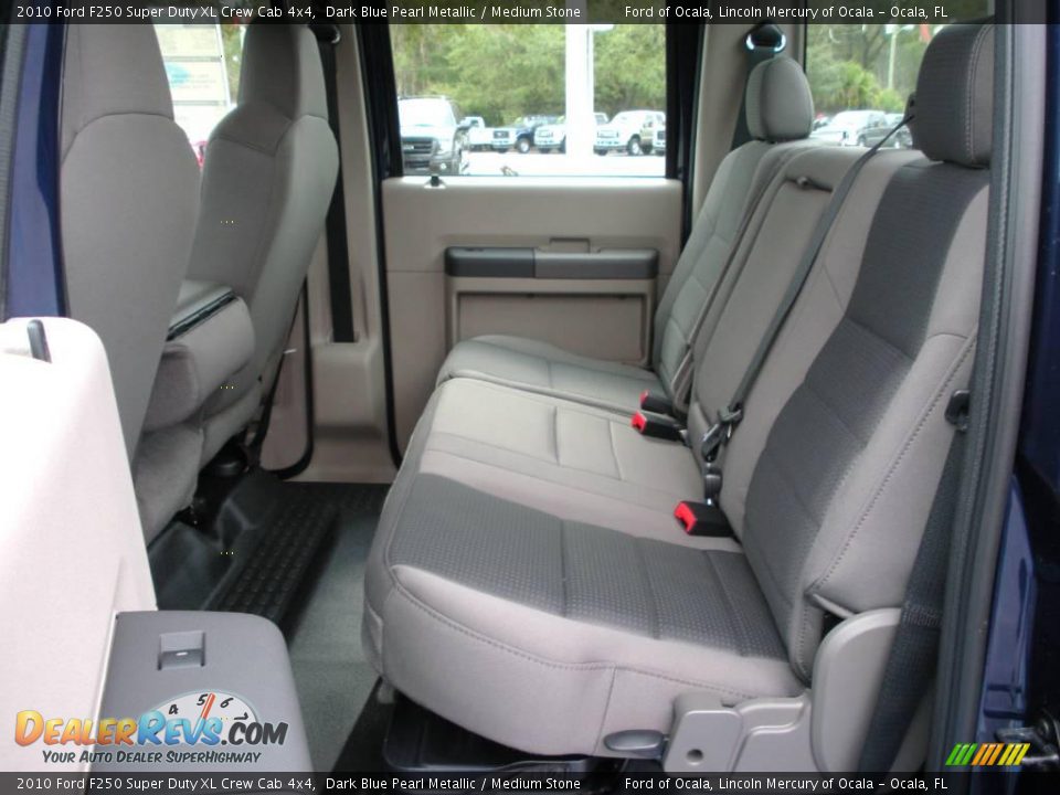 2010 Ford F250 Super Duty XL Crew Cab 4x4 Dark Blue Pearl Metallic / Medium Stone Photo #5
