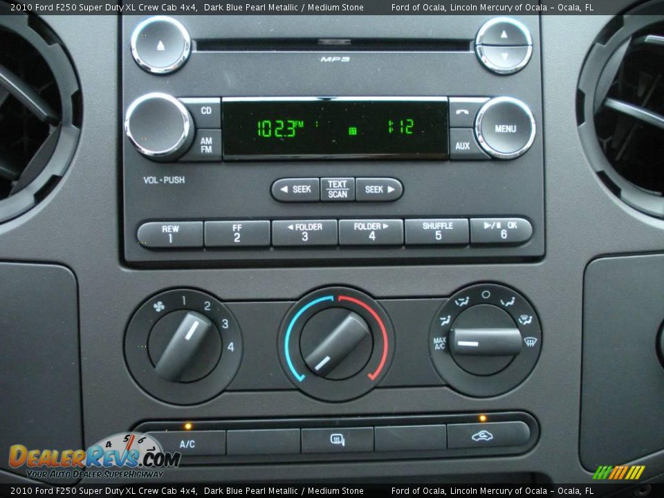 2010 Ford F250 Super Duty XL Crew Cab 4x4 Dark Blue Pearl Metallic / Medium Stone Photo #7
