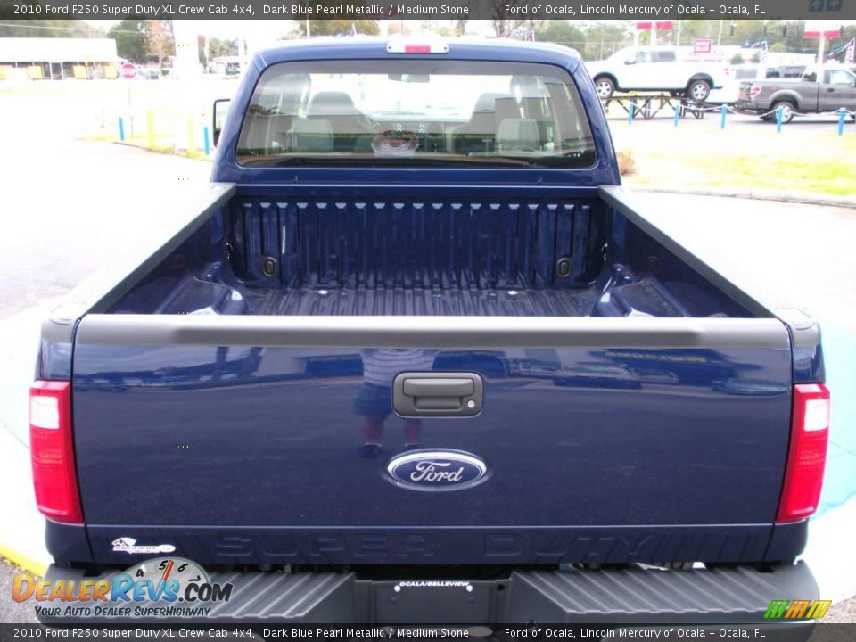 2010 Ford F250 Super Duty XL Crew Cab 4x4 Dark Blue Pearl Metallic / Medium Stone Photo #9