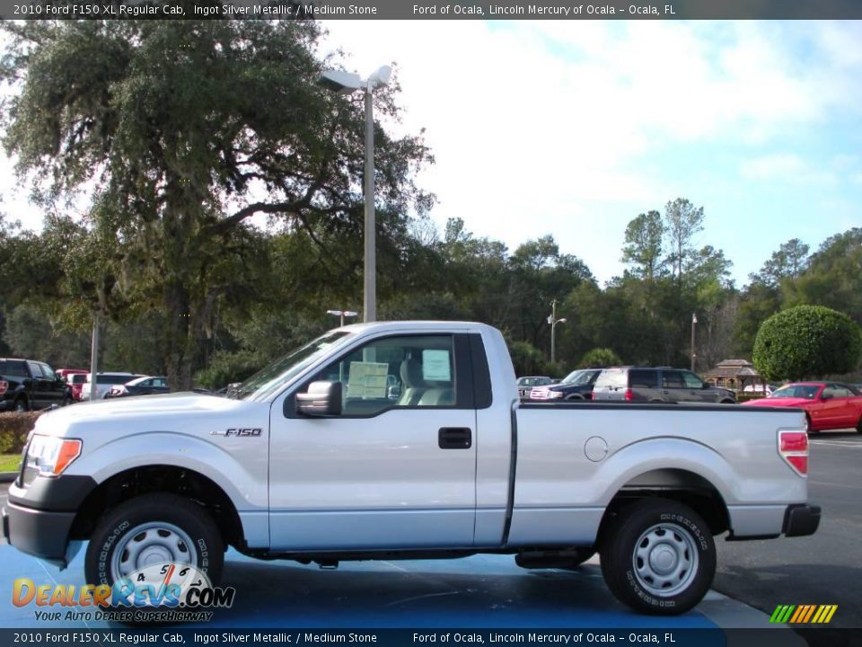2010 Ford F150 XL Regular Cab Ingot Silver Metallic / Medium Stone Photo #2