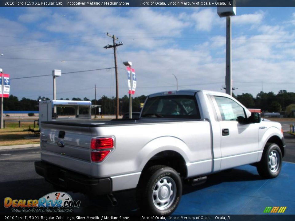 2010 Ford F150 XL Regular Cab Ingot Silver Metallic / Medium Stone Photo #3