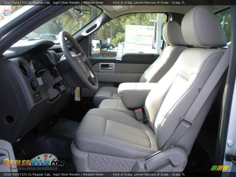 2010 Ford F150 XL Regular Cab Ingot Silver Metallic / Medium Stone Photo #4