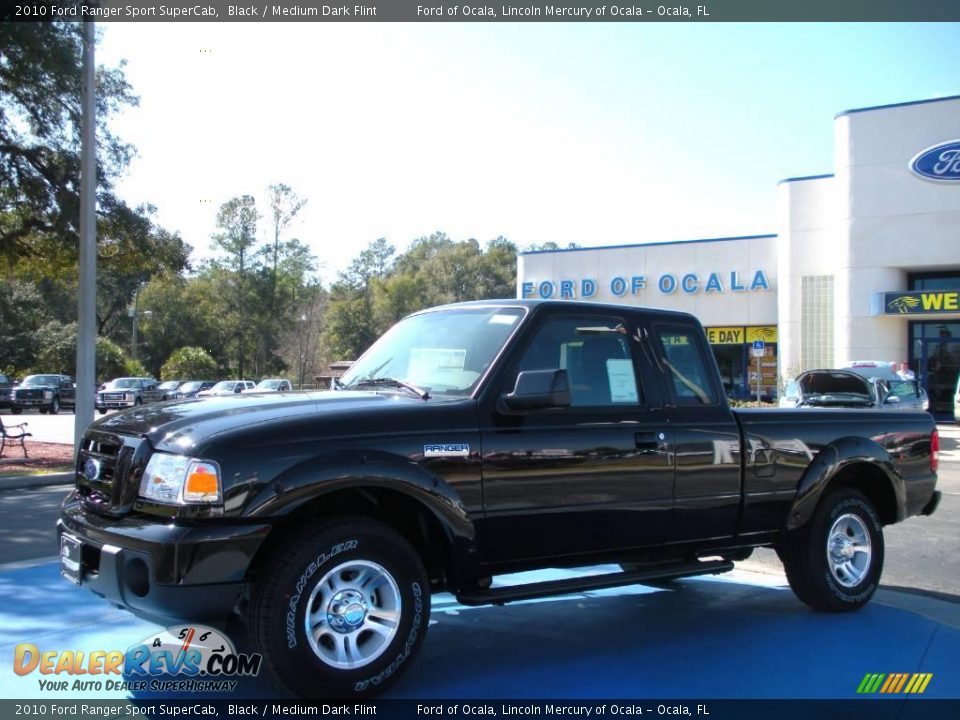 2010 Ford Ranger Sport SuperCab Black / Medium Dark Flint Photo #1