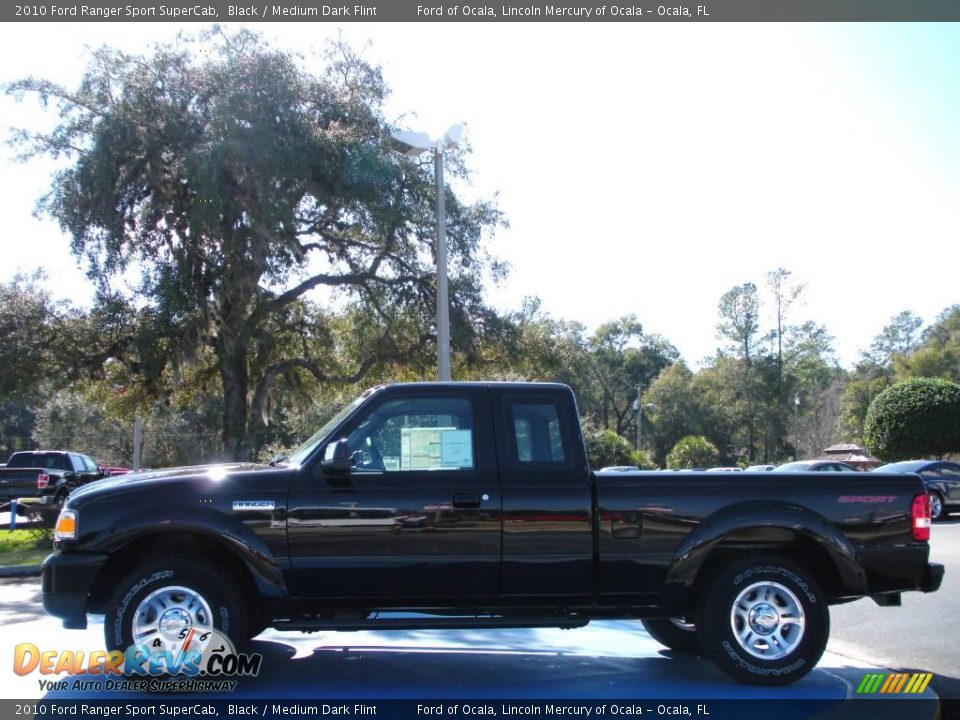 2010 Ford Ranger Sport SuperCab Black / Medium Dark Flint Photo #2