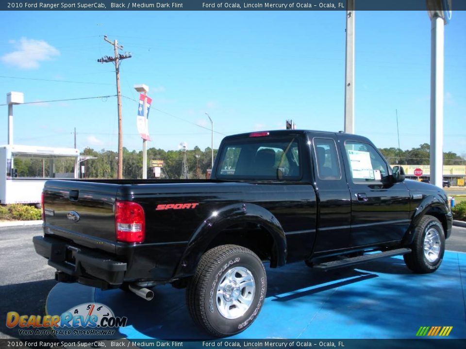 2010 Ford Ranger Sport SuperCab Black / Medium Dark Flint Photo #3