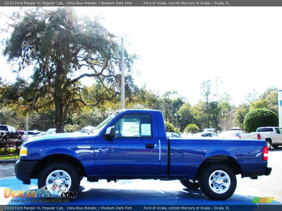 2010 Ford Ranger XL Regular Cab Vista Blue Metallic / Medium Dark Flint Photo #2