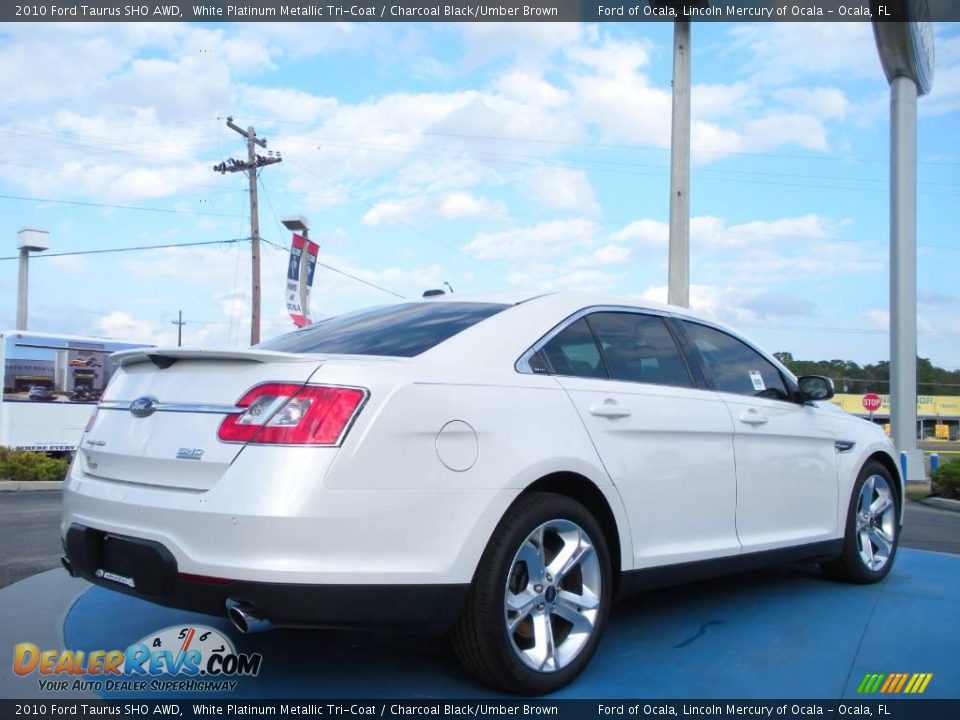 White Platinum Metallic Tri-Coat 2010 Ford Taurus SHO AWD Photo #3