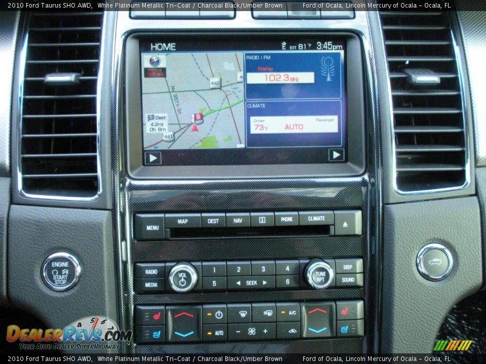 2010 Ford Taurus SHO AWD White Platinum Metallic Tri-Coat / Charcoal Black/Umber Brown Photo #9