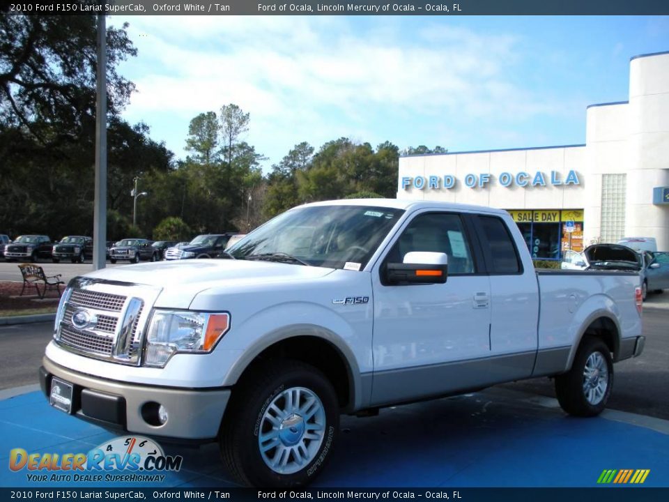 2010 Ford F150 Lariat SuperCab Oxford White / Tan Photo #1