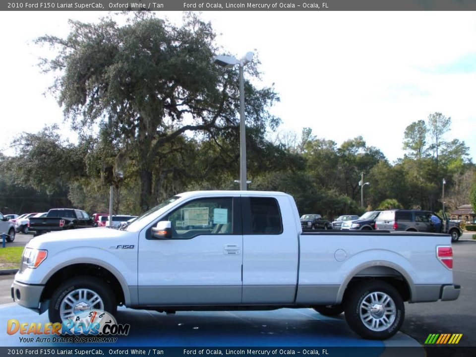 2010 Ford F150 Lariat SuperCab Oxford White / Tan Photo #2