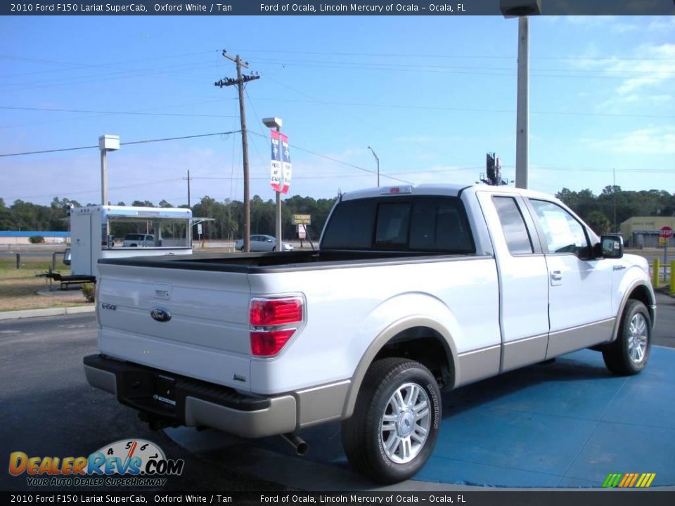 2010 Ford F150 Lariat SuperCab Oxford White / Tan Photo #3
