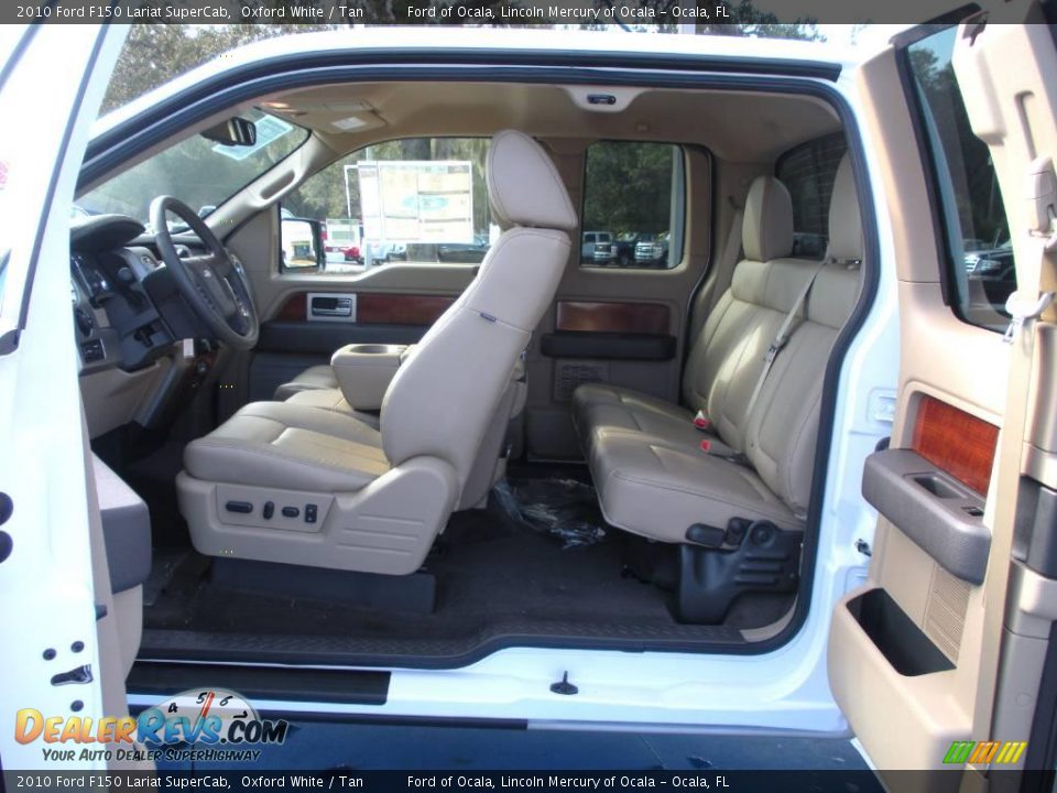 2010 Ford F150 Lariat SuperCab Oxford White / Tan Photo #4