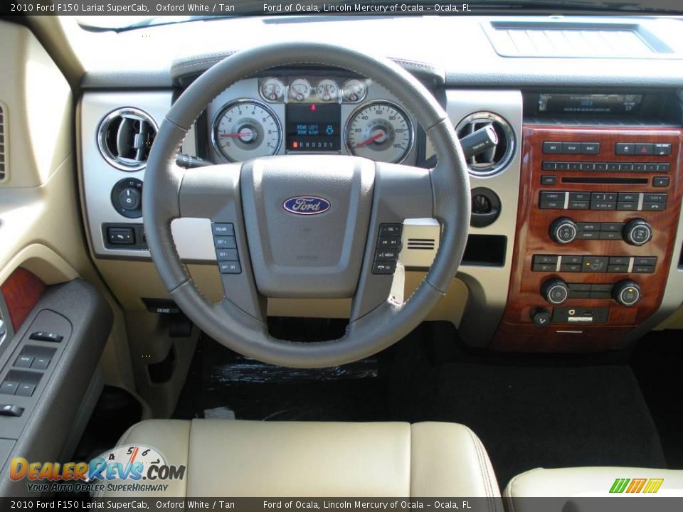 2010 Ford F150 Lariat SuperCab Oxford White / Tan Photo #6