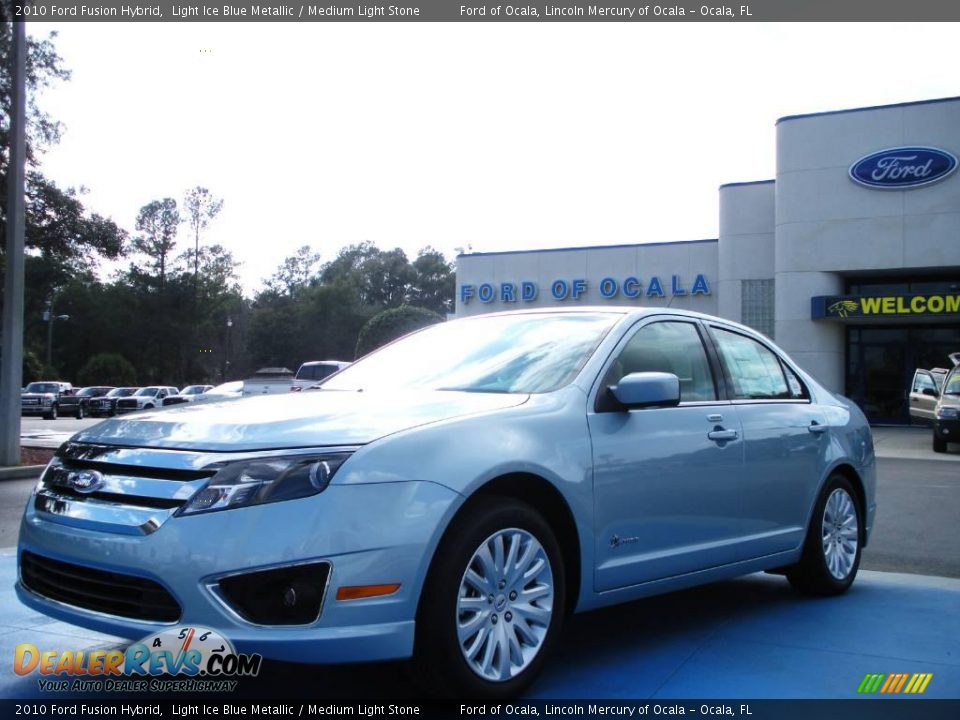 2010 Ford Fusion Hybrid Light Ice Blue Metallic / Medium Light Stone Photo #1