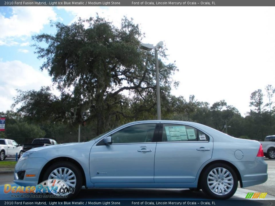 2010 Ford Fusion Hybrid Light Ice Blue Metallic / Medium Light Stone Photo #2