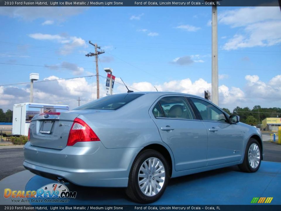 2010 Ford Fusion Hybrid Light Ice Blue Metallic / Medium Light Stone Photo #3
