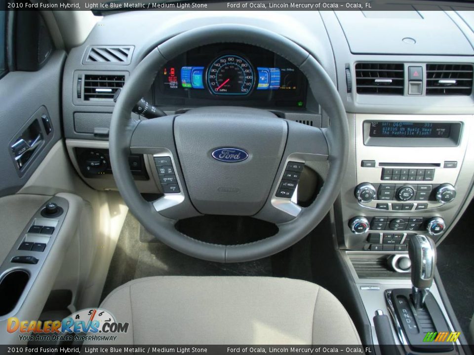 2010 Ford Fusion Hybrid Light Ice Blue Metallic / Medium Light Stone Photo #7