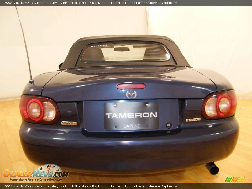 2002 Mazda MX-5 Miata Roadster Midnight Blue Mica / Black Photo #4
