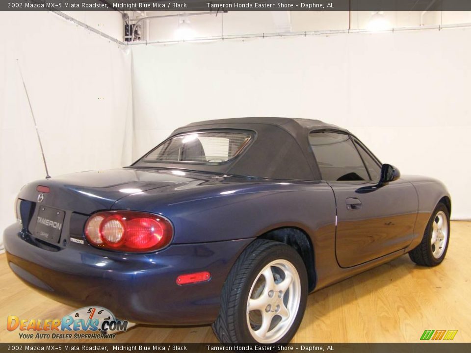 2002 Mazda MX-5 Miata Roadster Midnight Blue Mica / Black Photo #5