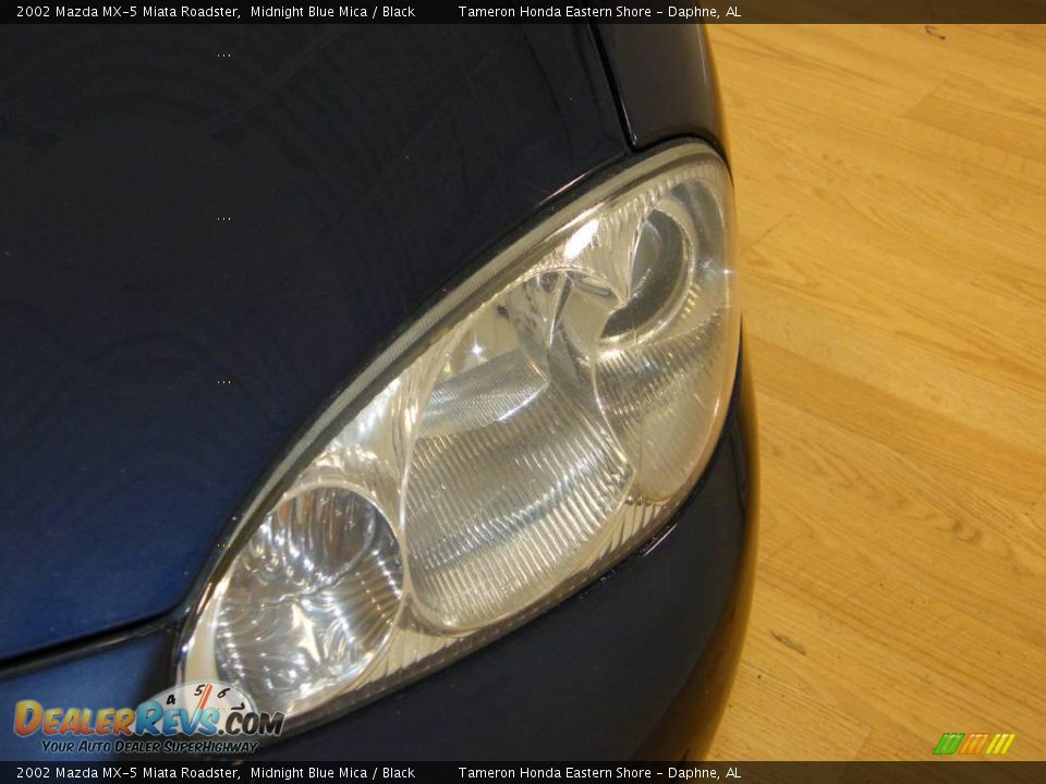 2002 Mazda MX-5 Miata Roadster Midnight Blue Mica / Black Photo #9