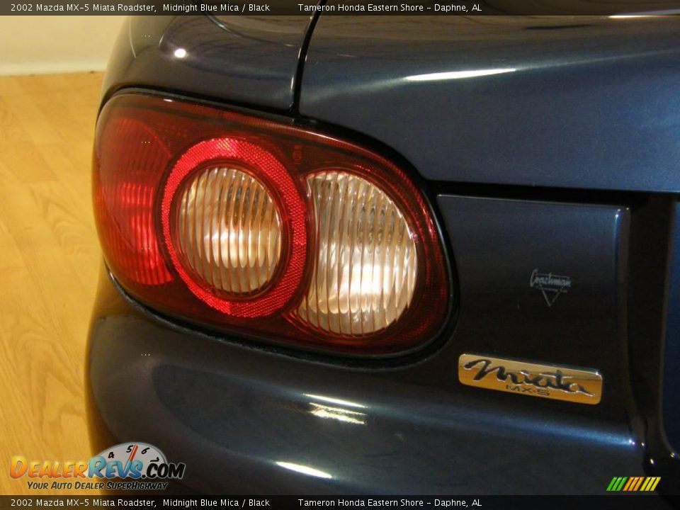 2002 Mazda MX-5 Miata Roadster Midnight Blue Mica / Black Photo #10