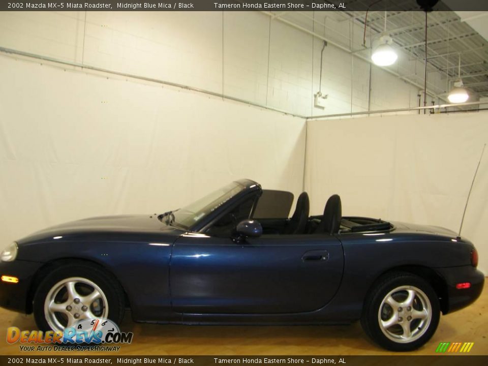 2002 Mazda MX-5 Miata Roadster Midnight Blue Mica / Black Photo #12