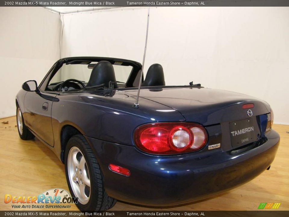 2002 Mazda MX-5 Miata Roadster Midnight Blue Mica / Black Photo #13