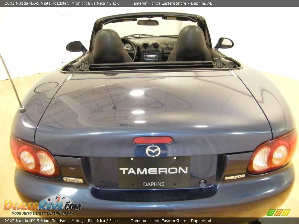 2002 Mazda MX-5 Miata Roadster Midnight Blue Mica / Black Photo #14