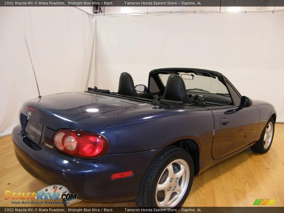 2002 Mazda MX-5 Miata Roadster Midnight Blue Mica / Black Photo #15