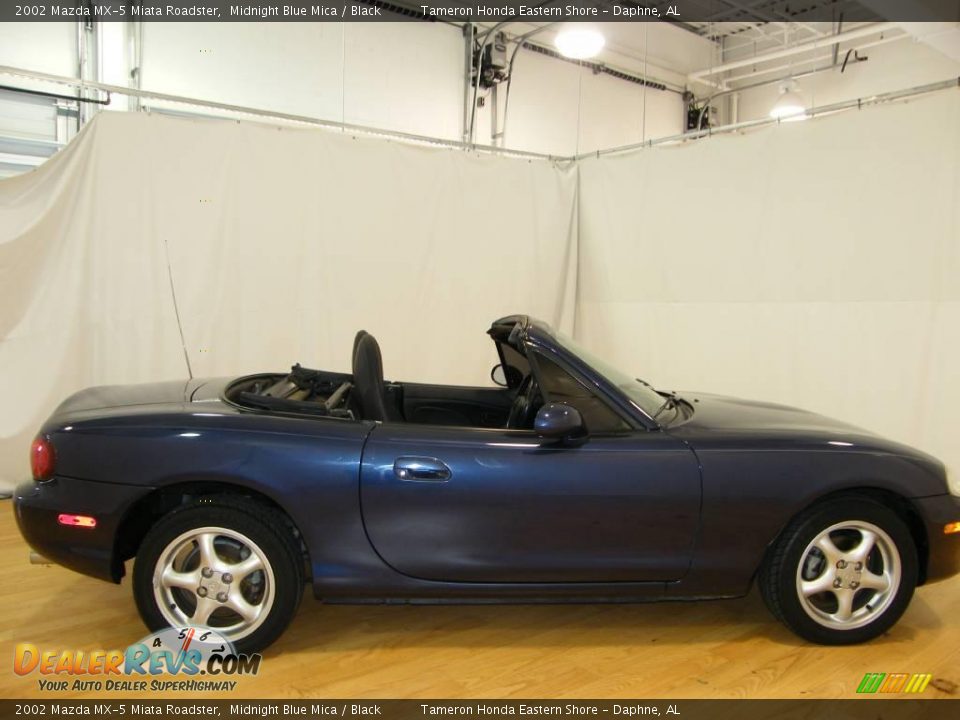 2002 Mazda MX-5 Miata Roadster Midnight Blue Mica / Black Photo #16