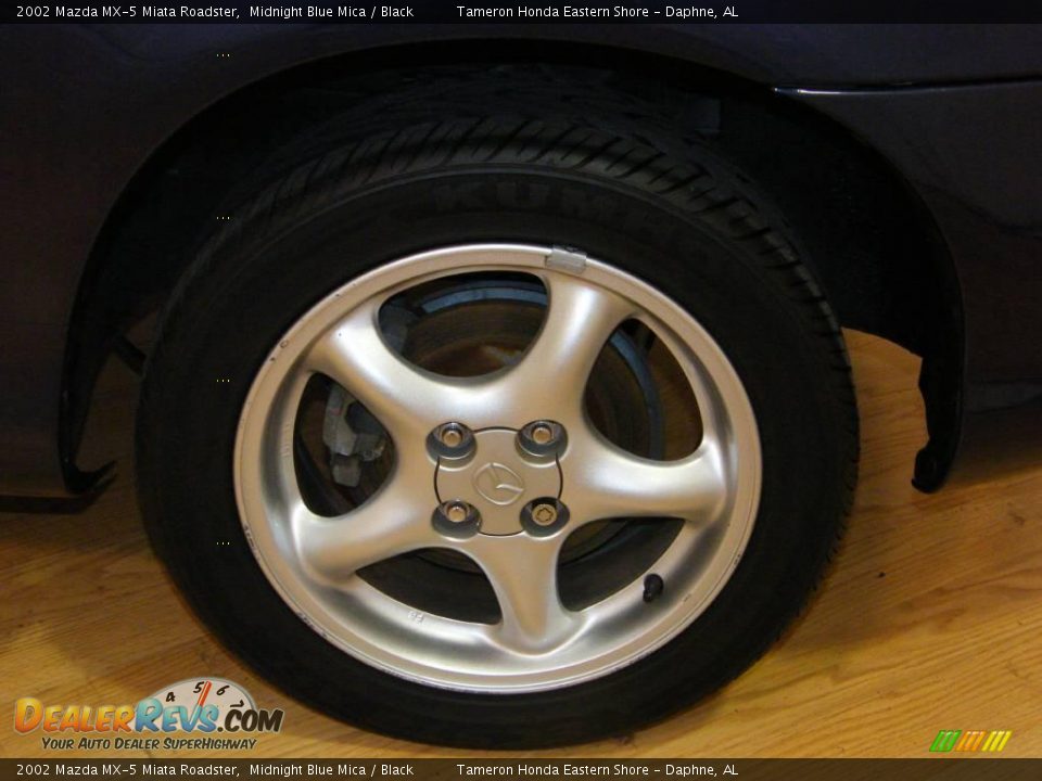 2002 Mazda MX-5 Miata Roadster Midnight Blue Mica / Black Photo #19