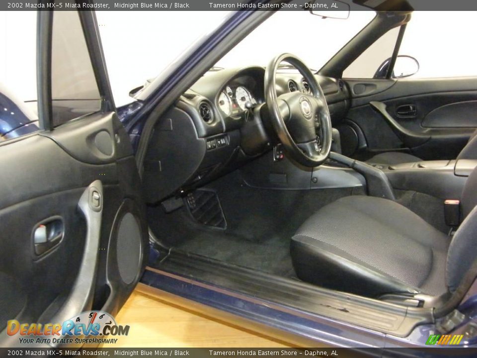 2002 Mazda MX-5 Miata Roadster Midnight Blue Mica / Black Photo #21