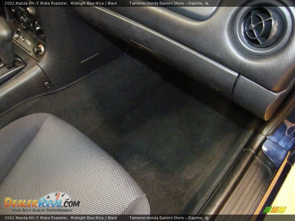 2002 Mazda MX-5 Miata Roadster Midnight Blue Mica / Black Photo #31