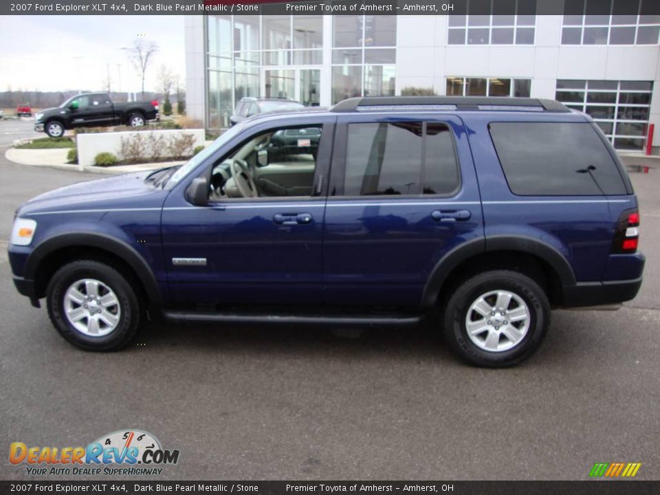 2007 Ford Explorer XLT 4x4 Dark Blue Pearl Metallic / Stone Photo #2