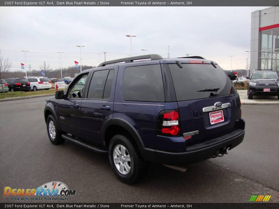 2007 Ford Explorer XLT 4x4 Dark Blue Pearl Metallic / Stone Photo #3