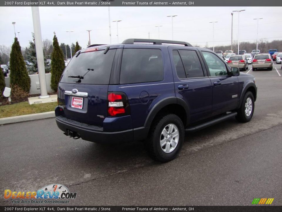 2007 Ford Explorer XLT 4x4 Dark Blue Pearl Metallic / Stone Photo #5
