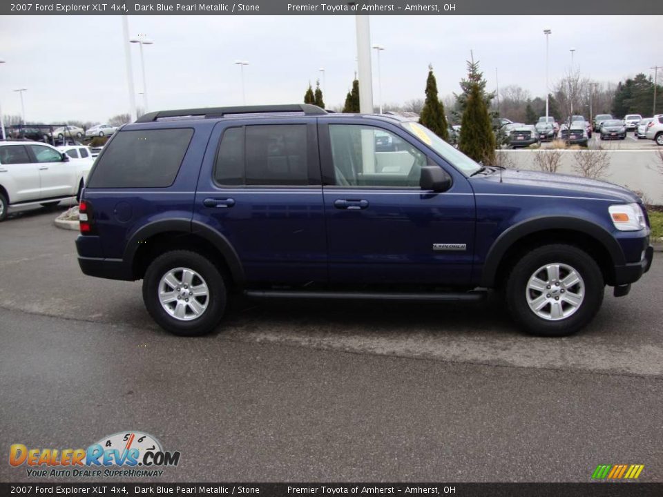 2007 Ford Explorer XLT 4x4 Dark Blue Pearl Metallic / Stone Photo #6