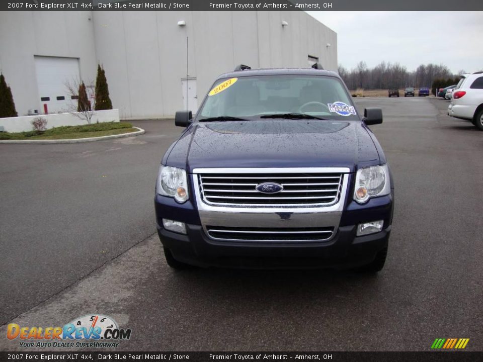 2007 Ford Explorer XLT 4x4 Dark Blue Pearl Metallic / Stone Photo #8