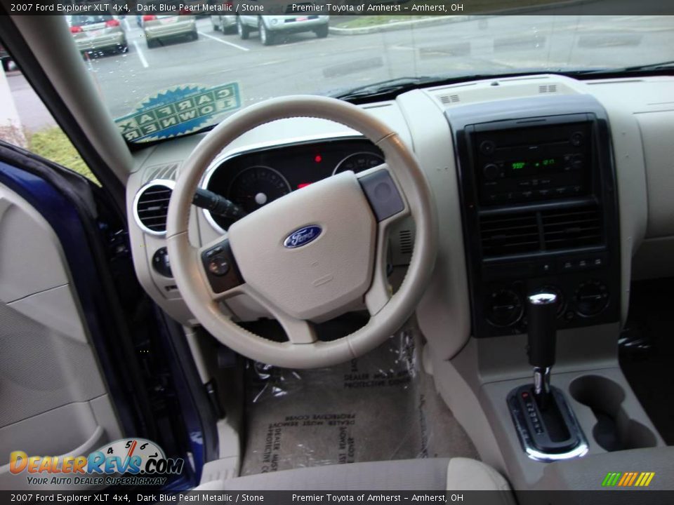 2007 Ford Explorer XLT 4x4 Dark Blue Pearl Metallic / Stone Photo #11