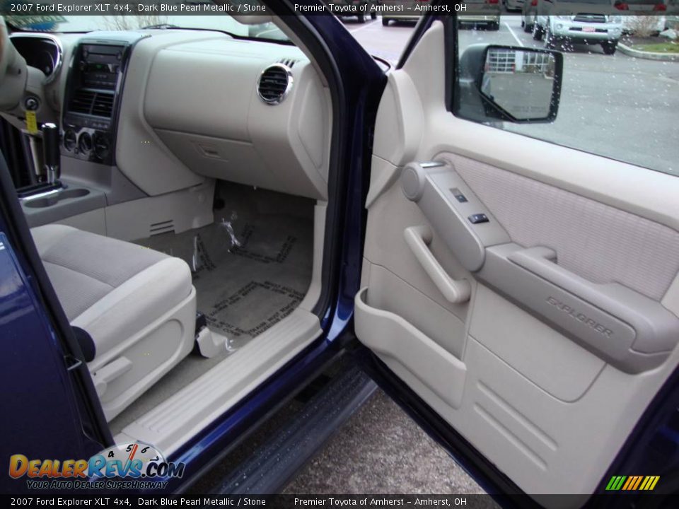 2007 Ford Explorer XLT 4x4 Dark Blue Pearl Metallic / Stone Photo #12