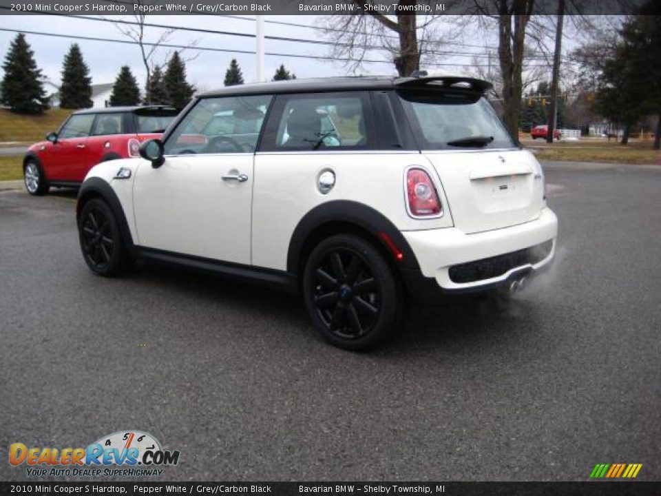 2010 Mini Cooper S Hardtop Pepper White / Grey/Carbon Black Photo #3