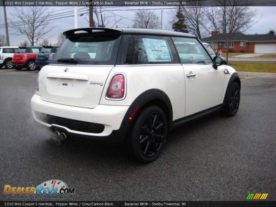 2010 Mini Cooper S Hardtop Pepper White / Grey/Carbon Black Photo #5