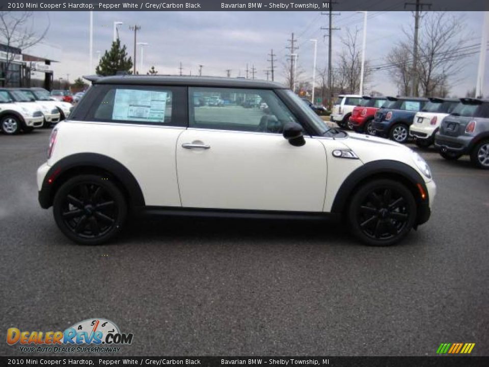 2010 Mini Cooper S Hardtop Pepper White / Grey/Carbon Black Photo #6