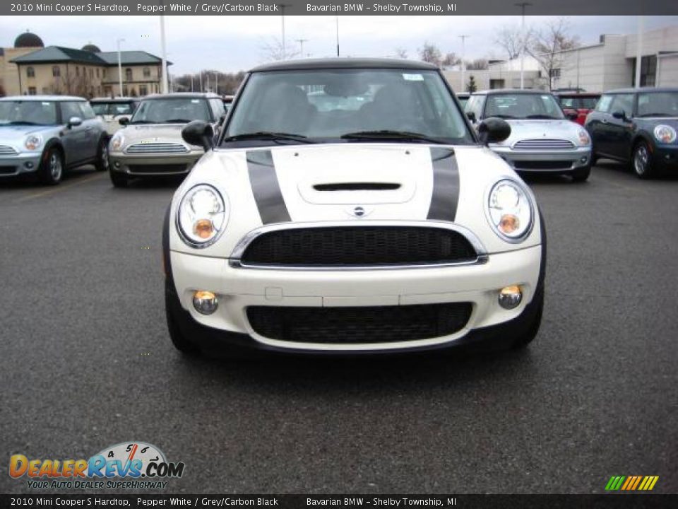 2010 Mini Cooper S Hardtop Pepper White / Grey/Carbon Black Photo #8