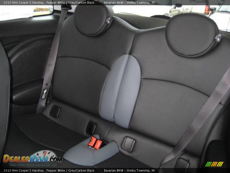 2010 Mini Cooper S Hardtop Pepper White / Grey/Carbon Black Photo #11