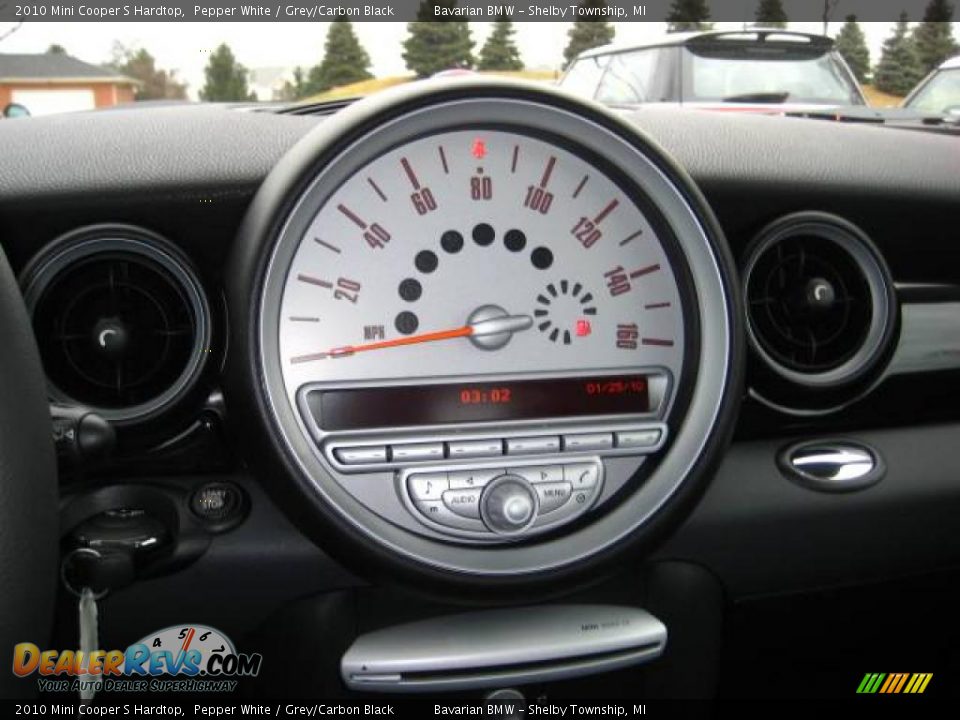 2010 Mini Cooper S Hardtop Pepper White / Grey/Carbon Black Photo #13